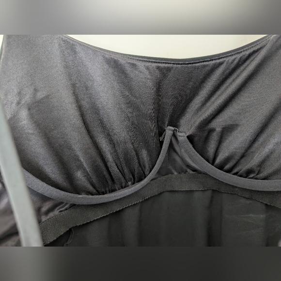 Miraclesuit Tankini Top Sz 8 Black Razzle Dazzle Underwire Swim Tank - Picture 7 of 10